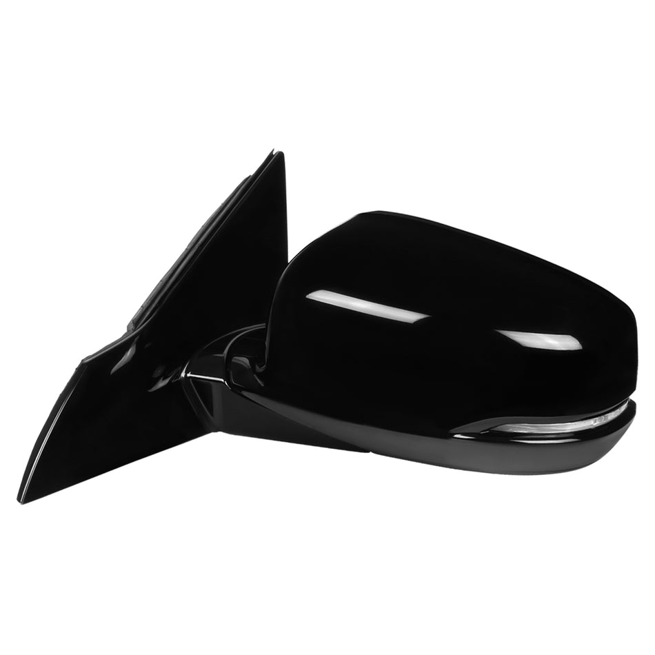 2013-2017 Honda Accord Power Heated/Defrost 7-Pin Glossy Black Side Mirror w/ LED Turn Signal Light - Driver Side Only