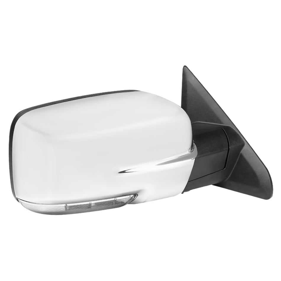 2013-2019 Dodge RAM Chrome Power Adjustable, Auto-Fold, & Heated Side Mirror w/ LED Turn Signal & Puddle Light - Passenger Side Only