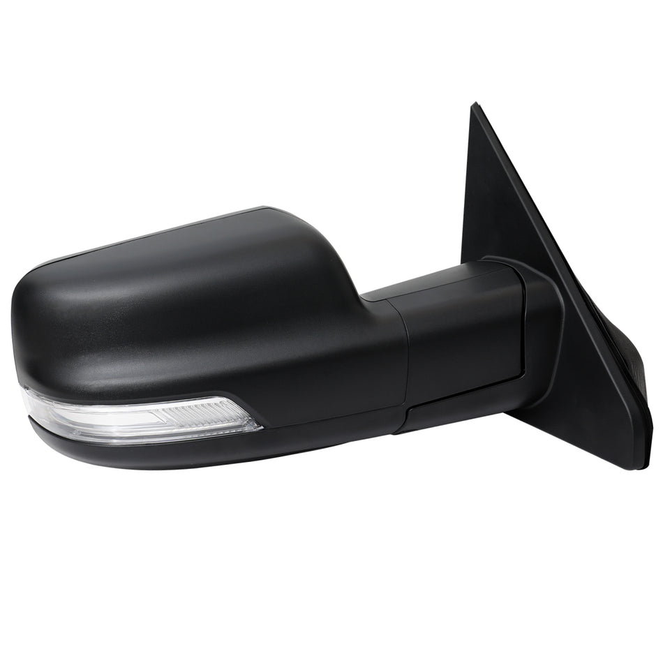 2019-2024 Dodge RAM 1500 Black Power Adjustable, Auto-Fold, BSD & Heated Side Mirror w/ LED Puddle and Turn Signal Light - Passenger Side Only