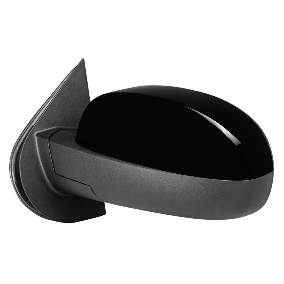 2007-2014 Chevrolet Silverado/Suburban/Avalanche/Tahoe GMC Sierra Glossy Black Power Adjustable & Heated Side Mirror w/ LED Turn Arrow Signal & Puddle Light - Driver Side Only