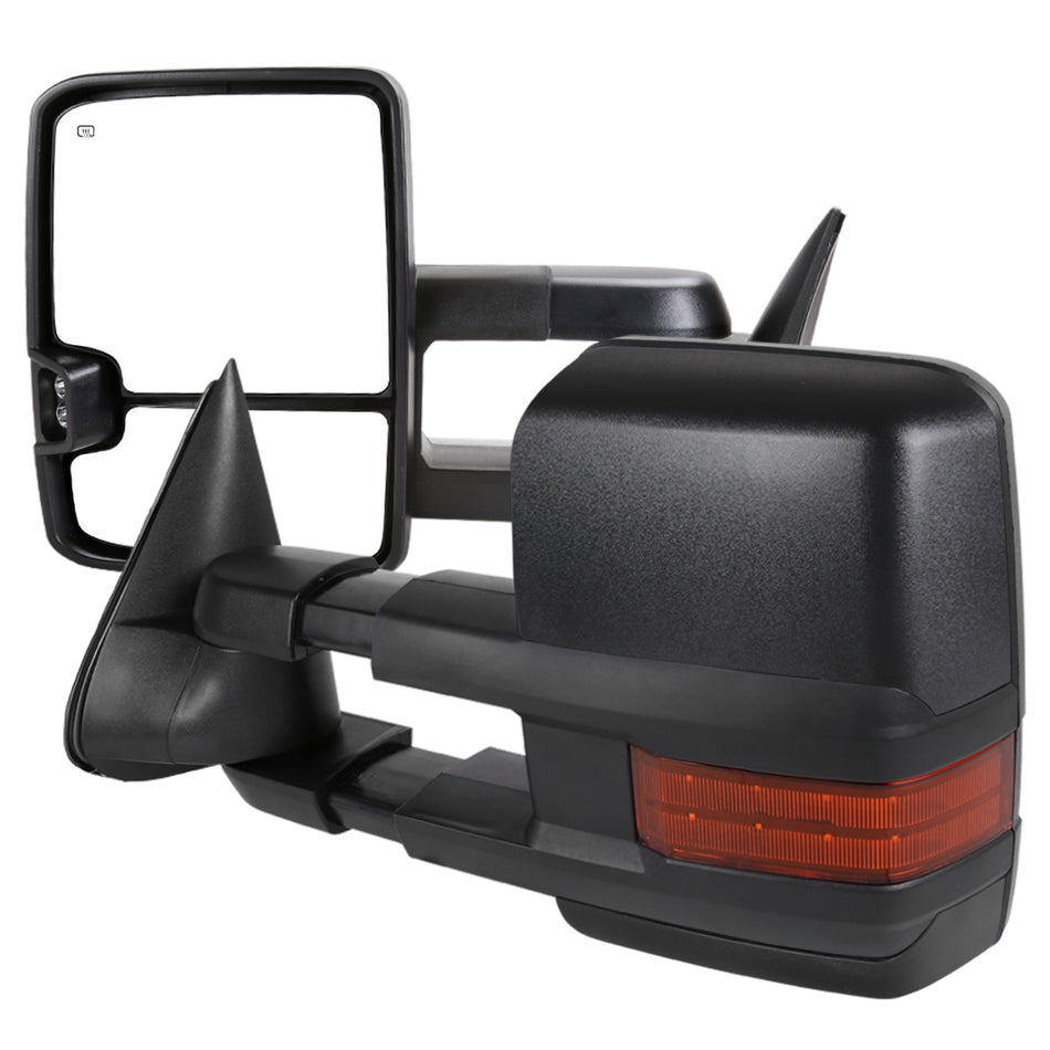1988-2000 Chevrolet C/K Tahoe GMC Yukon/Suburban Power Adjustable, Heated, & Manual Extendable Towing Mirrors w/ LED Turn Signal & Clearance Lights