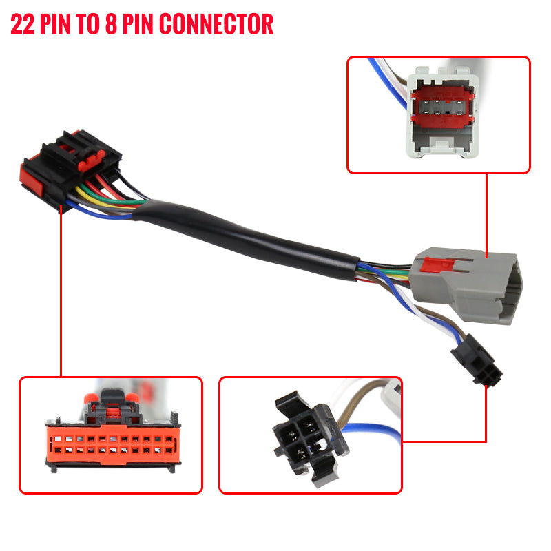 2015-2020 Ford F-150 Power Adjustable, Heated, & Manual Extendable 8-Pin/22-Pin Towing Mirrors w/ Smoked Lens LED Turn Signal, Clearance, & Puddle Lights
