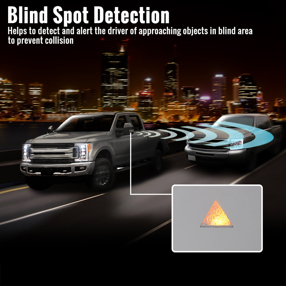 2021-2025 Ford F150 F250 Power Adjustable, Heated, & Manual Extendable Towing Mirrors w/ Clear Lens LED Turn Signal & Puddle Lights