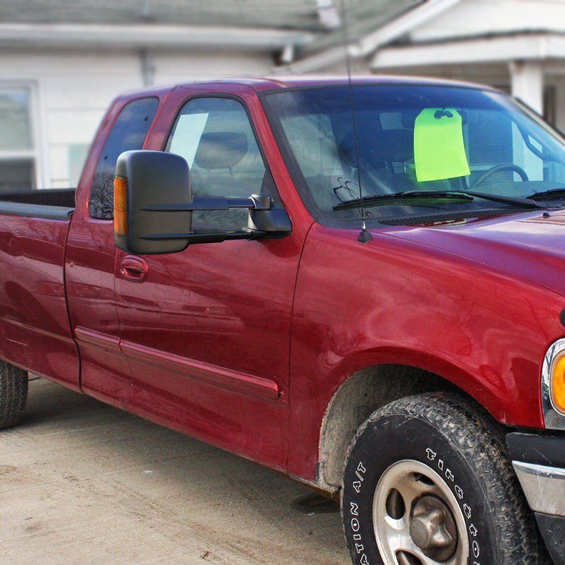 1997-2004 Ford F-150 Regular/Super Cab Power Adjustable & Manual Extendable Towing Mirrors w/ LED Turn Signal Lights