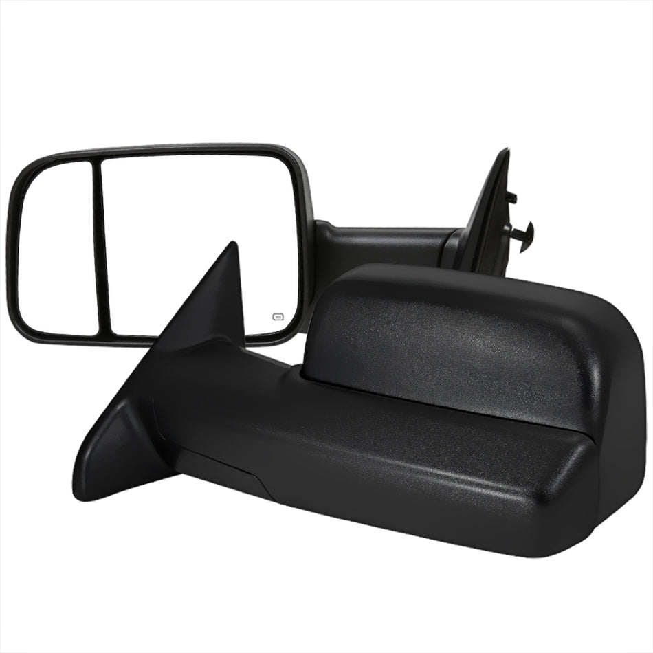 2009-2012 Dodge RAM 1500 Power Adjustable, Heated, & Manual Extendable Towing Mirrors