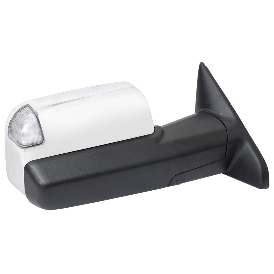 2019-2022 Ram 2500 3500 Chrome Power Adjustable, Auto-Fold, BSD & Heated Side Mirror w/ LED Puddle and Turn Signal Light - Passenger Side Only