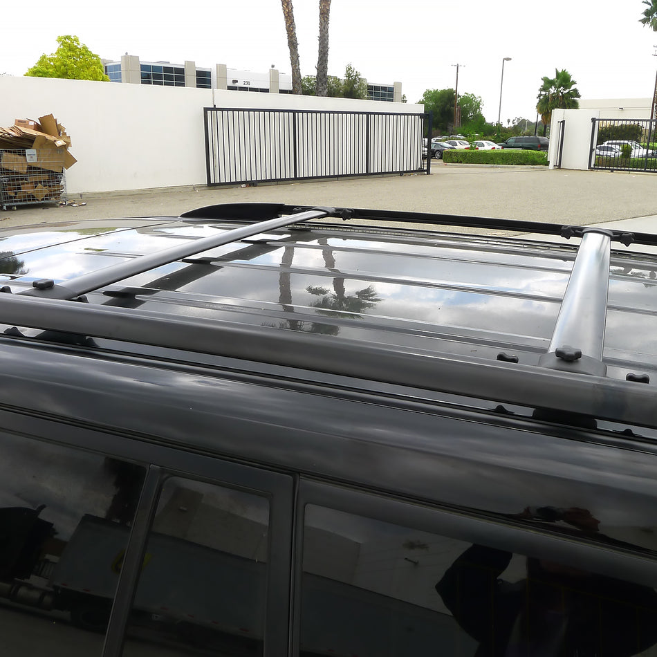 2008-2013 Toyota Highlander Black Powder Coated Aluminum Roof Rack Cross Bars