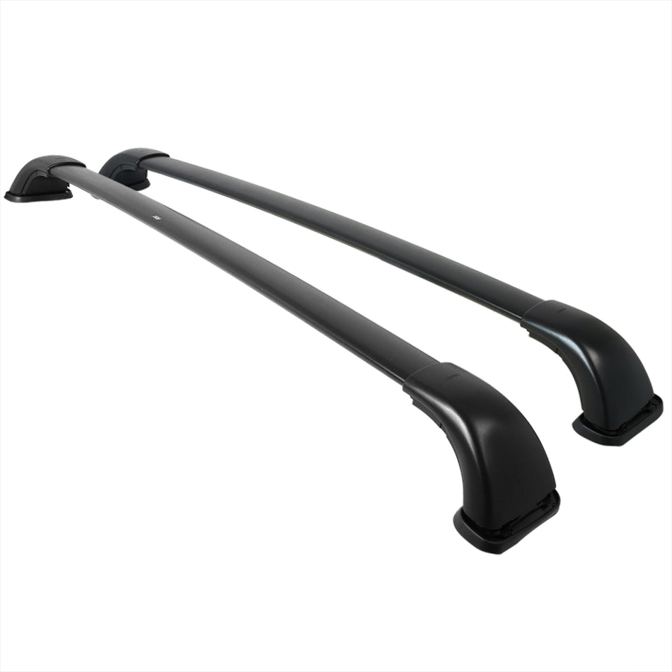 2014-2017 Toyota Highlander LE XLE Black Powder Coated Aluminum Adjustable Roof Rack Cross Bars