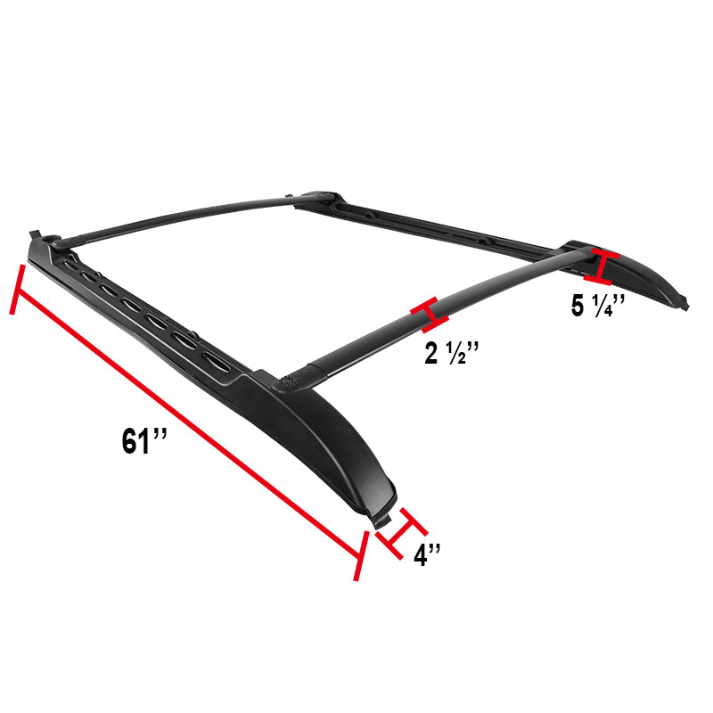 2005-2018 Toyota Tacoma Double Cab Aluminum Roof Rack Side Rails