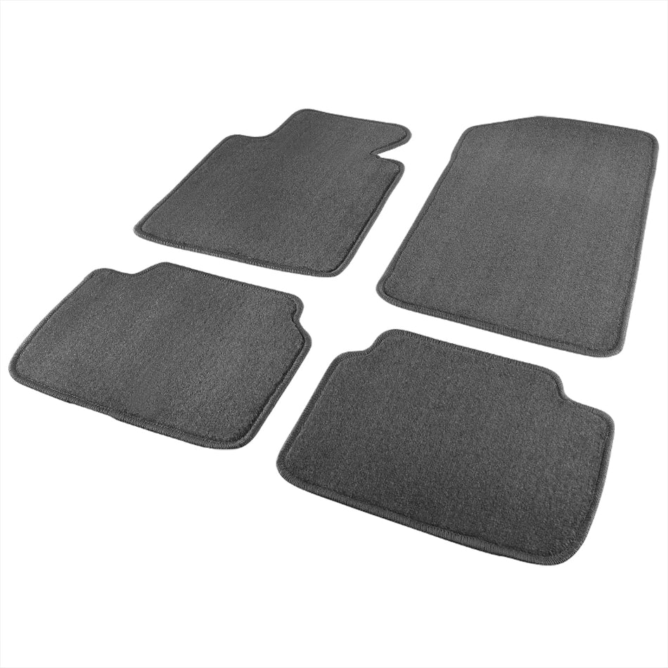 1999-2005 BMW E46 3 Series Gray Cotton Front & Rear Carpet Floor Mats - 4PC