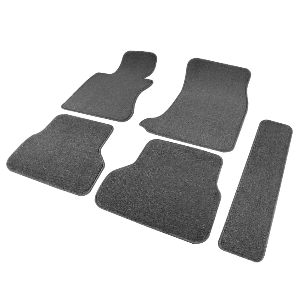 2004-2009 BMW E60 5 Series Gray Cotton Carpet Floor Mats - 4PC