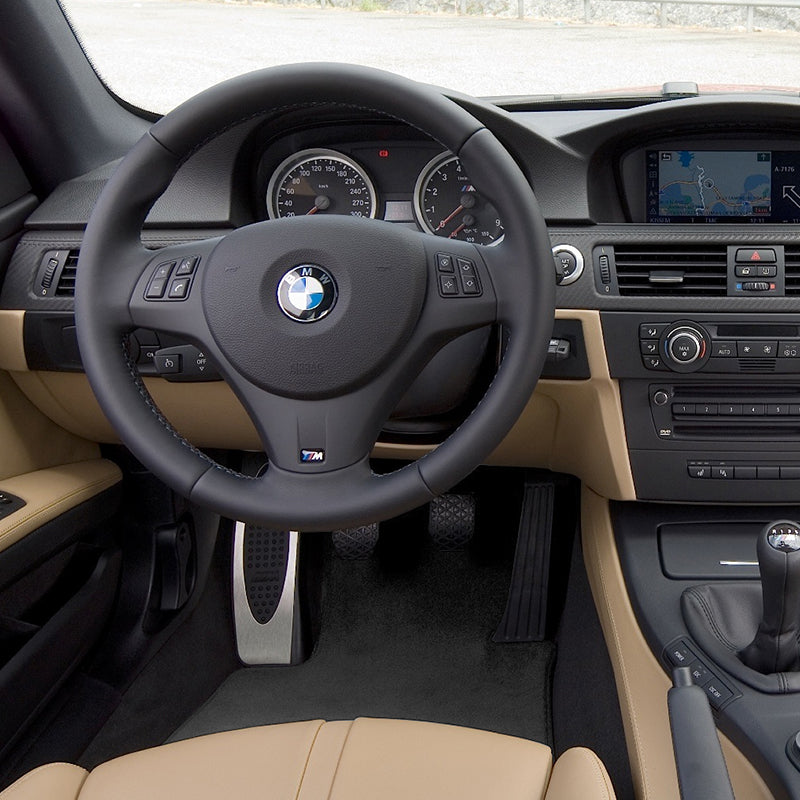 2005-2009 BMW E90 3 Series Sedan Gray Cotton Front & Rear Carpet Floor Mats - 4PC
