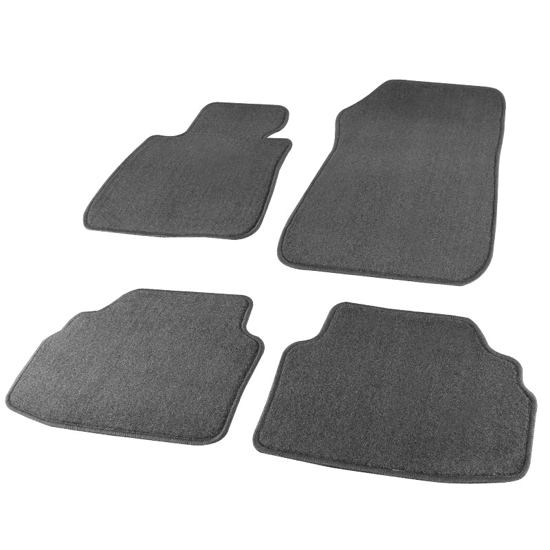 2007-2013 BMW E92 3 Series Coupe Gray Cotton Front & Rear Carpet Floor Mats - 4PC