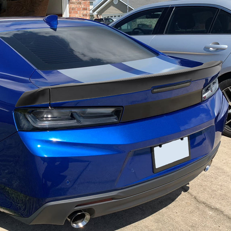2016-2020 Chevrolet Camaro Black ABS 3PC Blade Style Rear Spoiler