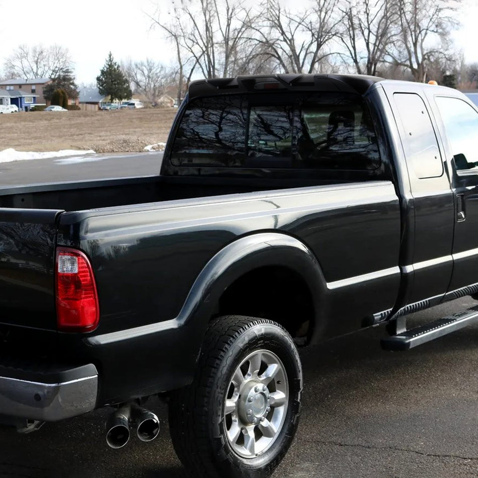2011-2016 Ford F-250/F-350/F-450 1PC Rear Roof Matte Black Truck Spoiler Wing Kit