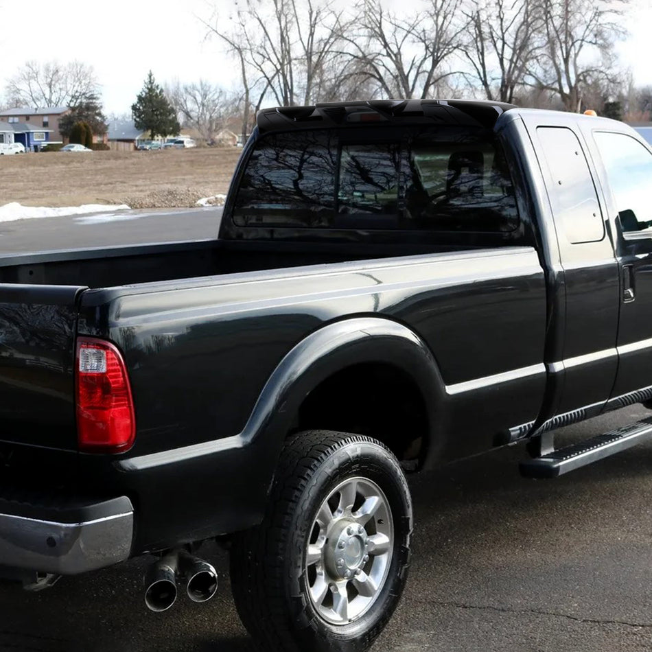 2011-2016 Ford F-250/F-350/F-450 1PC Rear Roof Glossy Black Truck Spoiler Wing Kit