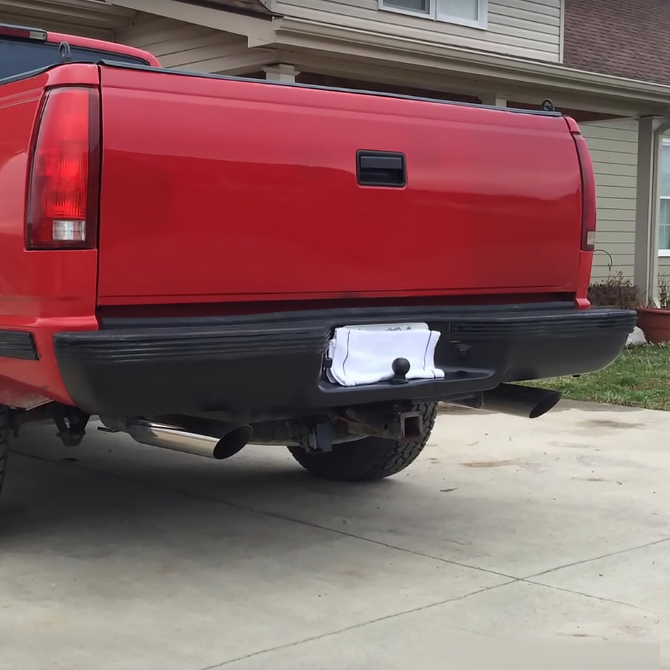 1988-2000 Chevrolet GMC C/K 1500/2500/3500 Fleetside Black Stainless Steel Factory Style Replacement Rear Step Bumper
