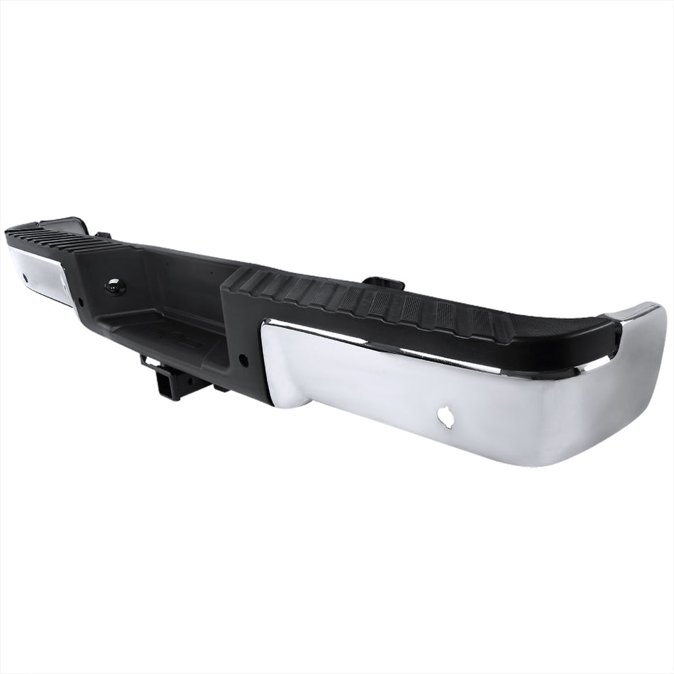 2009-2014 Ford F-150 Light Duty Chrome Stainless Steel OEM Style Replacement Rear Step Bumper w/ Tow Package