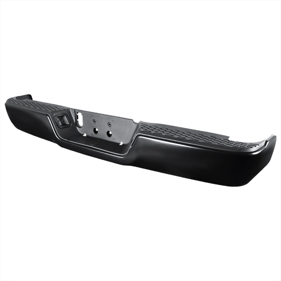 2009-2018 Dodge RAM 1500/ 2010-2012 RAM 2500/3500 Black Stainless Steel Replacement Factory Style Rear Step Bumper w/ License Lamps
