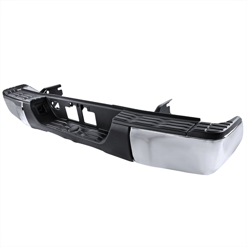 2014-2018 Toyota Tundra Chrome Stainless Steel Factory Style Replacement Rear Step Bumper w/ License Lamp