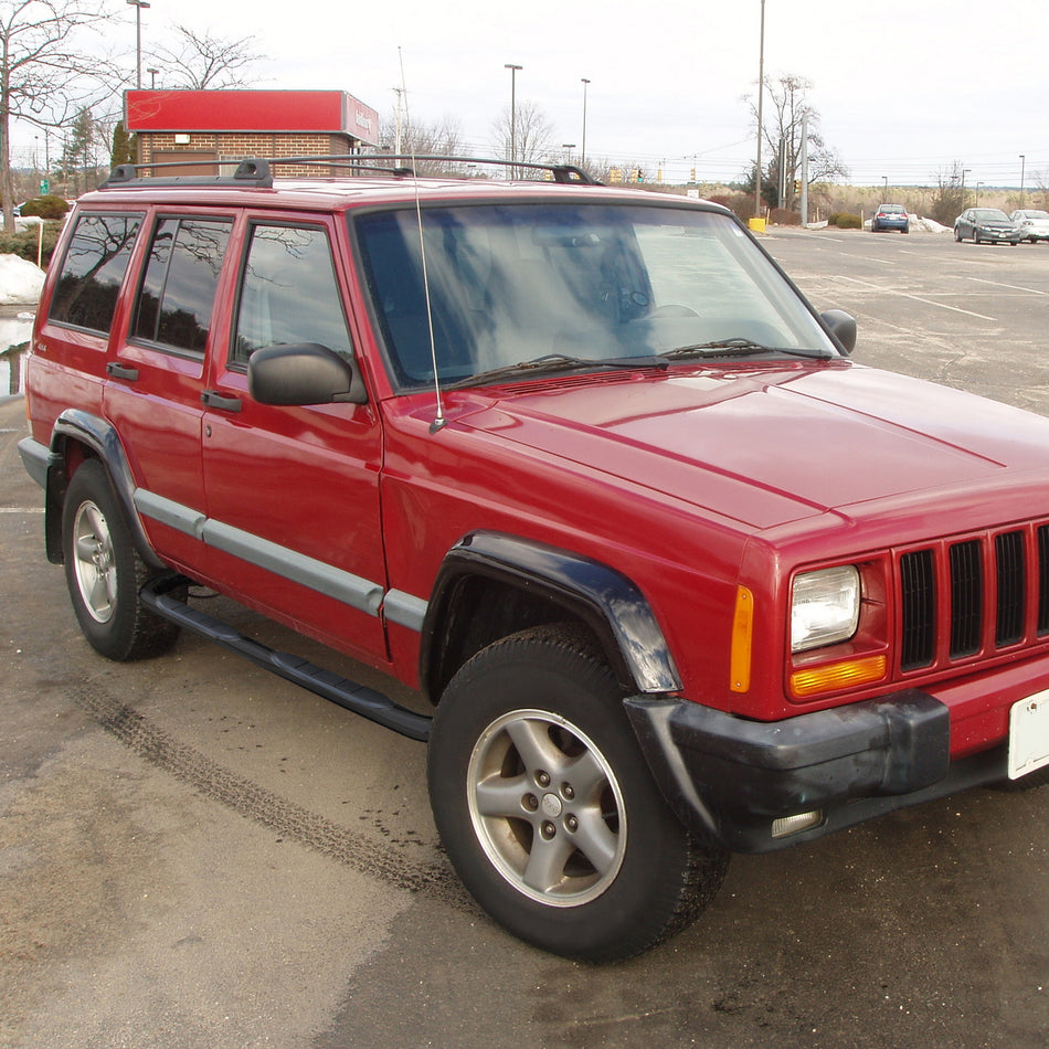 1984-2000 Jeep Cherokee XJ 4DR 3" Black Stainless Steel Side Step Nerf Bars