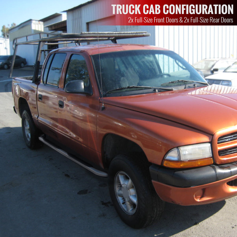 2000-2004 Dodge Dakota Quad Cab 3" Chrome Stainless Steel Side Step Nerf Bars