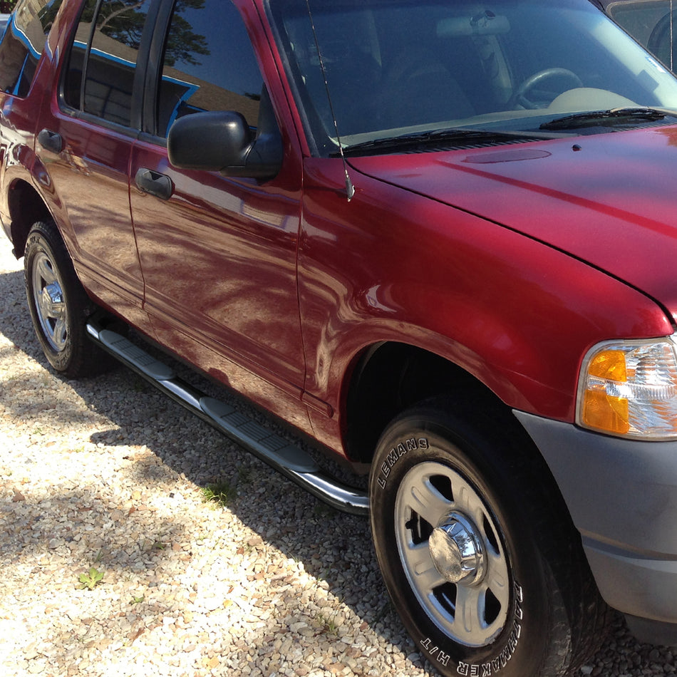 2002-2005 Ford Explorer 4DR 3" Black Stainless Steel Side Step Nerf Bars