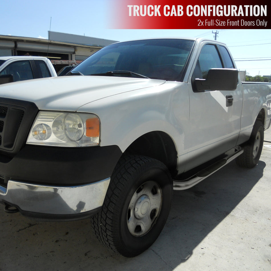2004-2008 Ford F-150 Regular Cab 3" Chrome Stainless Steel Side Step Nerf Bars