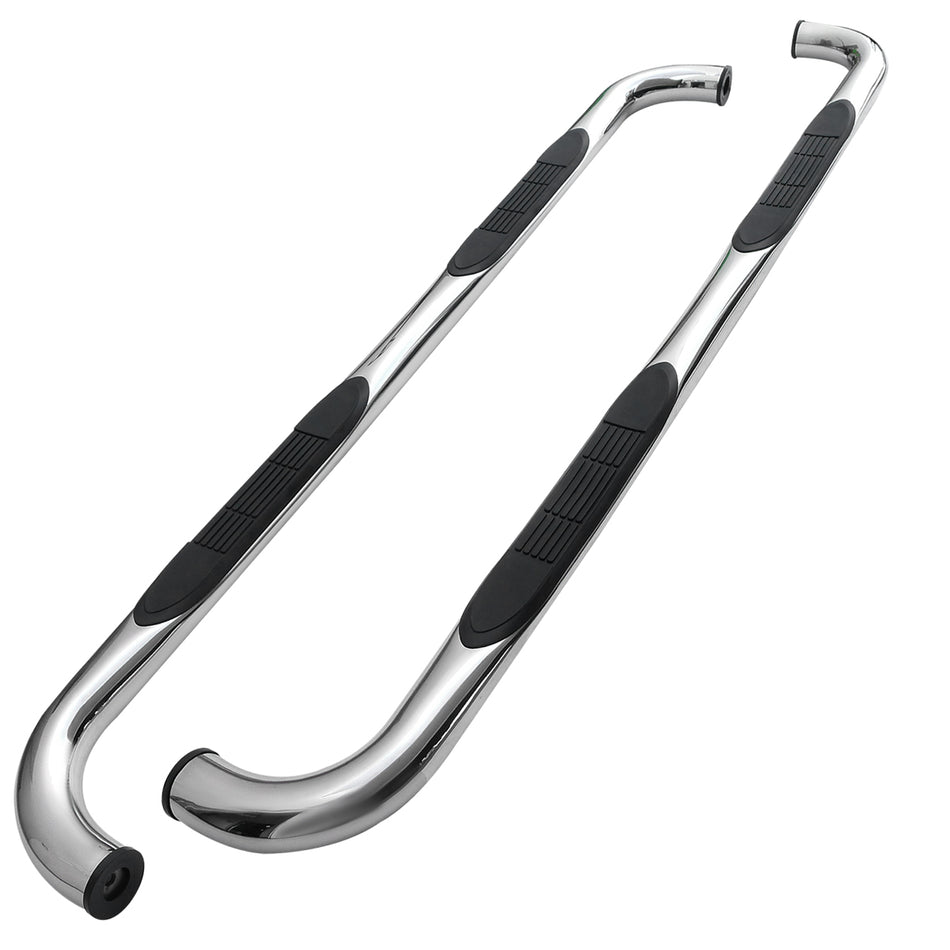 2004-2008 Ford F-150 SuperCrew Cab 3" Chrome Stainless Steel Side Step Nerf Bars