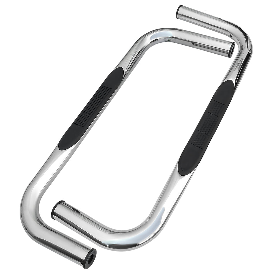 1980-1996 Ford F-150/F-250/F-350/Bronco Regular Cab 3" Chrome Stainless Steel Side Step Nerf Bars