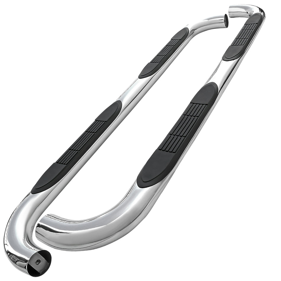 1999-2004 Ford F-150/F-250 Super Cab 3" Chrome Stainless Steel Side Step Nerf Bars
