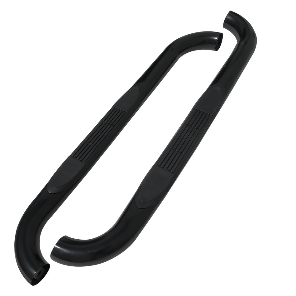 1999-2016 Ford F-250/F-350/F-450/F-550 Regular Cab 3" Black Stainless Steel Side Step Nerf Bars