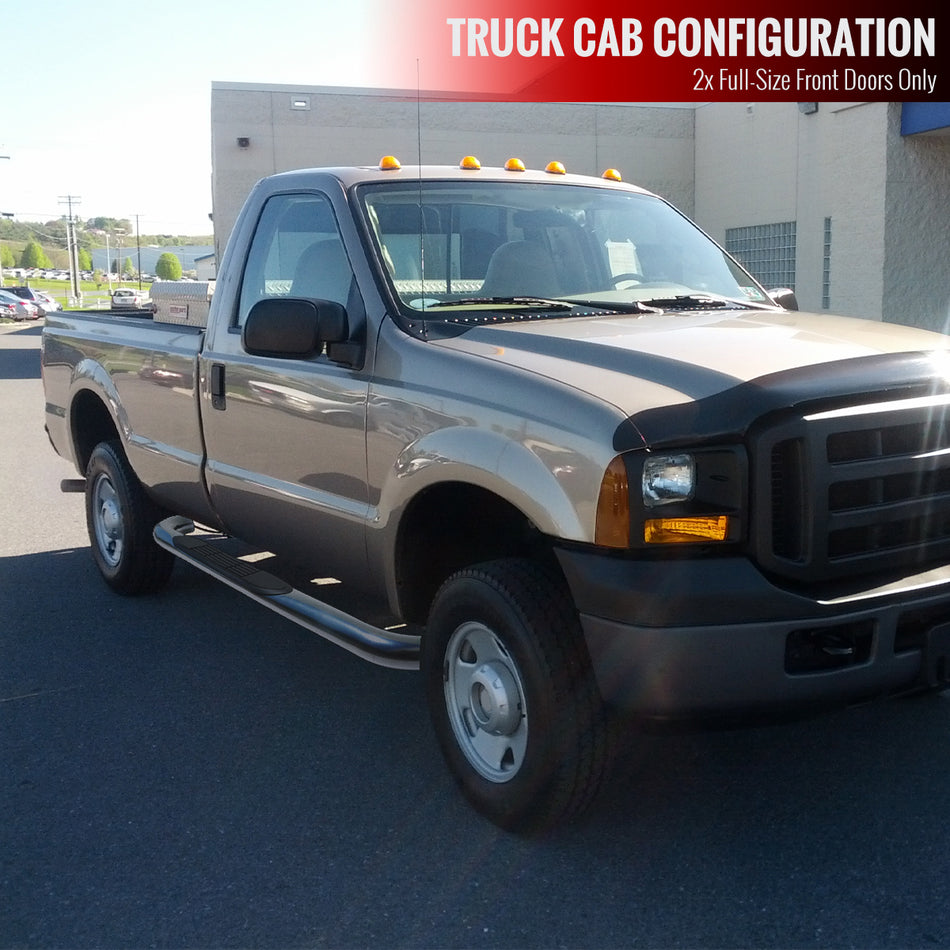1999-2016 Ford F-250/F-350/F-450/F-550 Regular Cab 3" Chrome Stainless Steel Side Step Nerf Bars