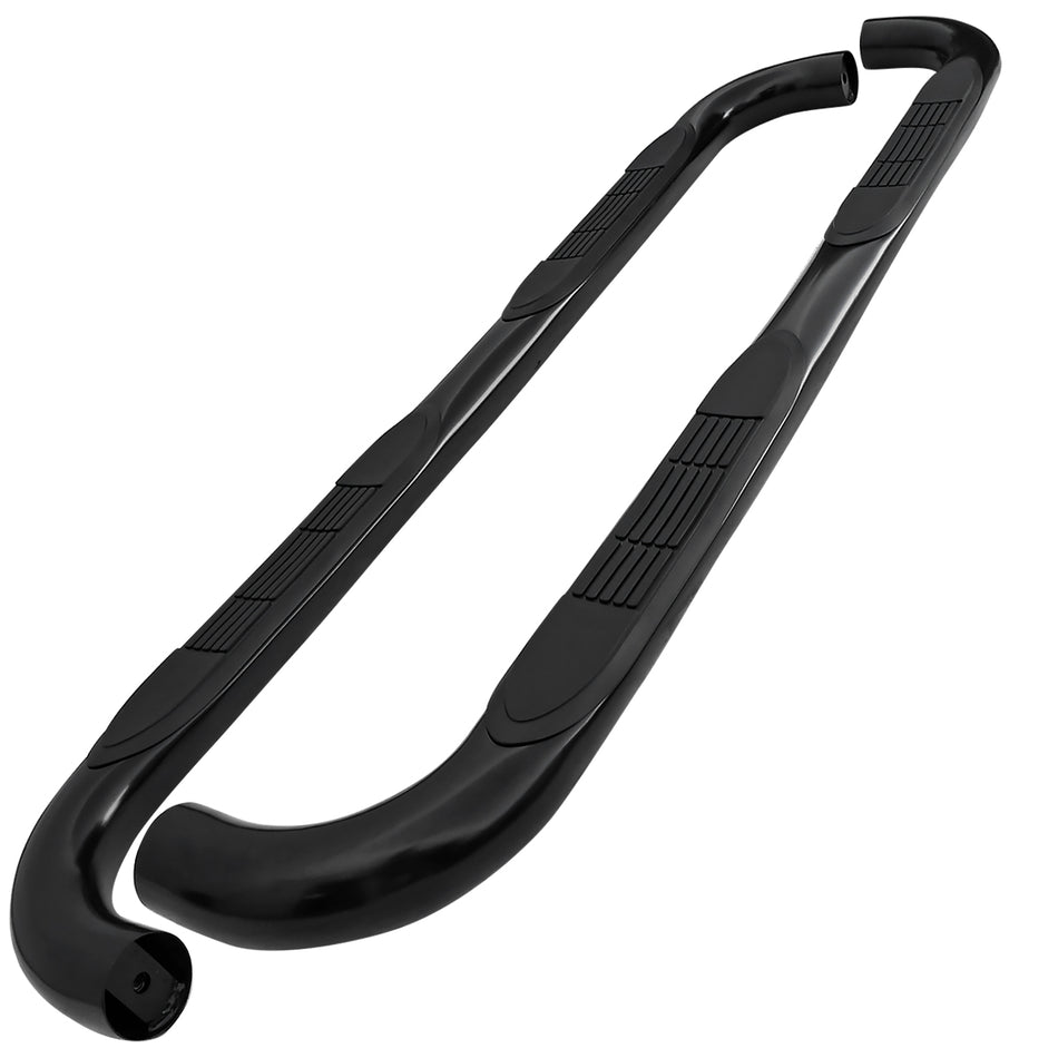 1999-2016 Ford F-250/F-350/F-450/F-550 Super Cab 3" Black Stainless Steel Side Step Nerf Bars