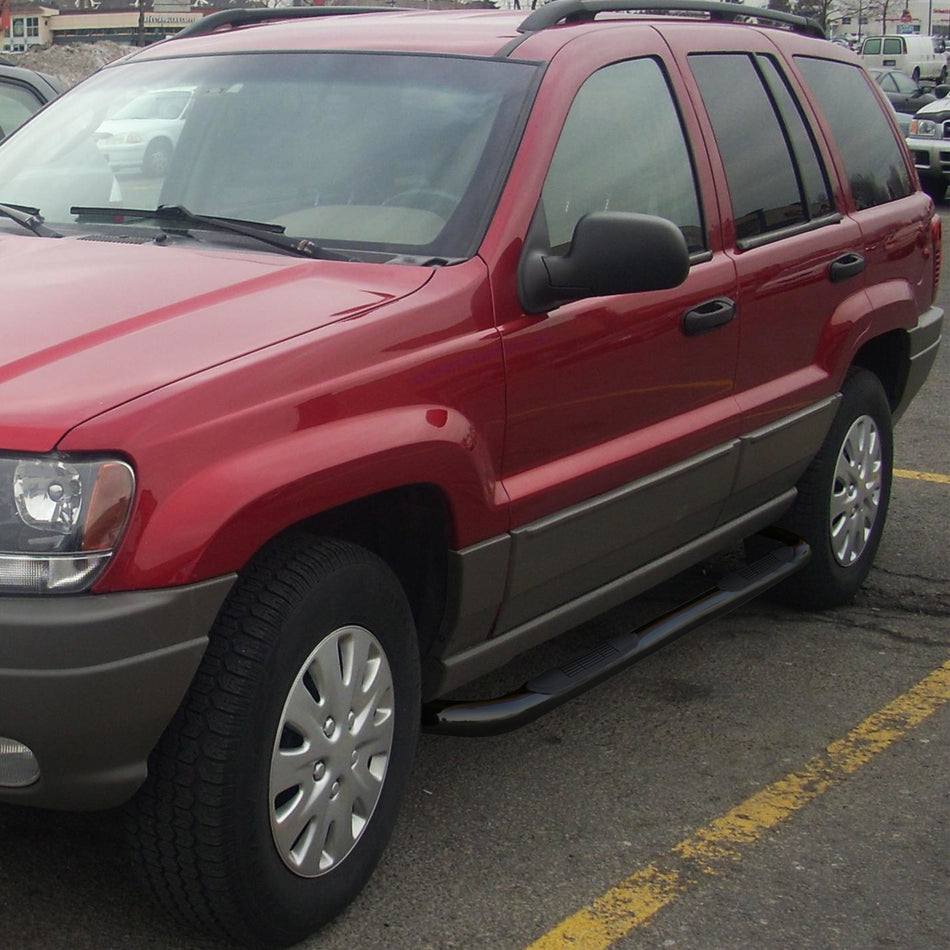 1999-2004 Jeep Grand Cherokee WJ 3" Black Stainless Steel Side Step Nerf Bars