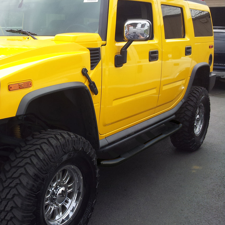 2003-2010 Hummer H2 Black Stainless Steel Side Step Nerf Bars