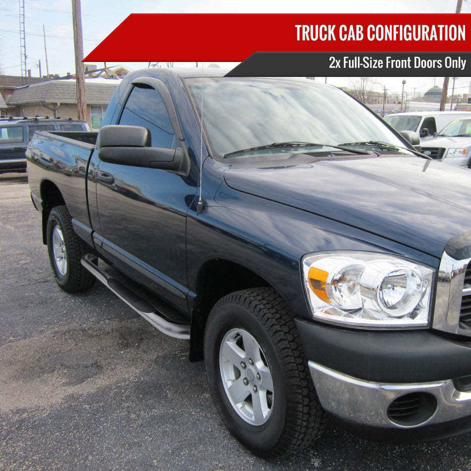 2002-2009 Dodge RAM Regular Cab 3" Chrome Side Step Nerf Bars