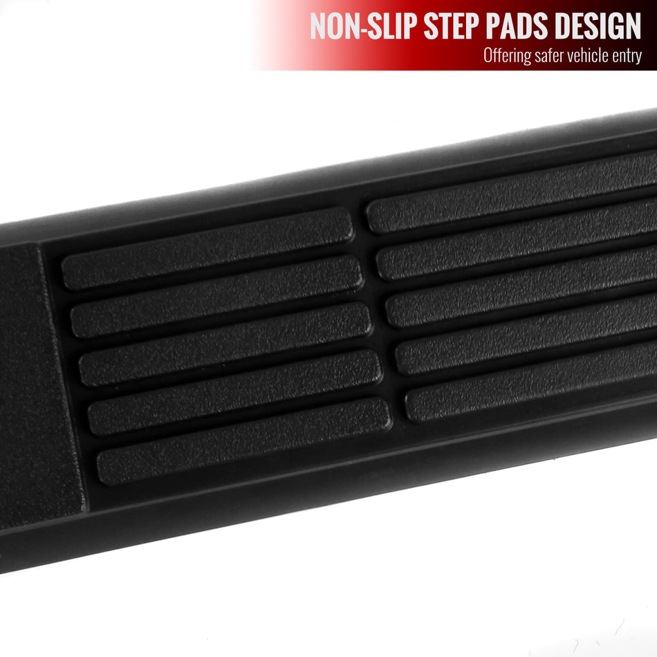 2019-2024 Dodge RAM 1500 Quad Cab 3" Black Stainless Steel Side Step Nerf Bars