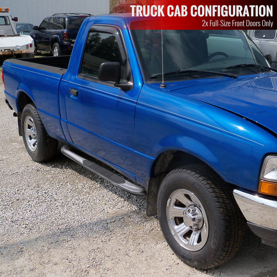 1998-2011 Ford Ranger 2DR Regular Cab 3" Chrome Stainless Steel Side Step Nerf Bars