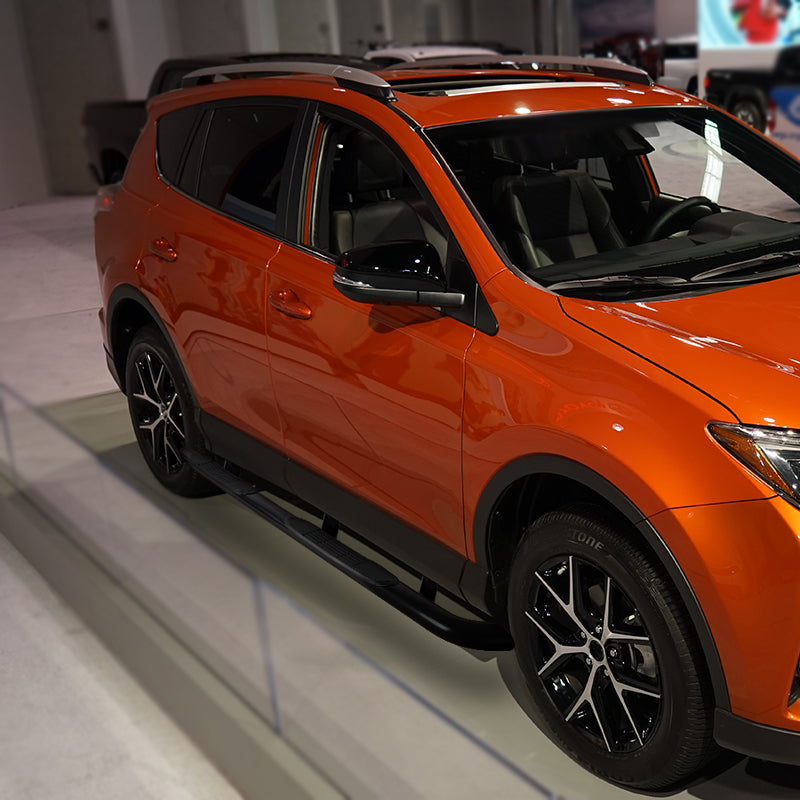 2016-2018 Toyota RAV4 Black Stainless Steel Side Step Nerf Bars