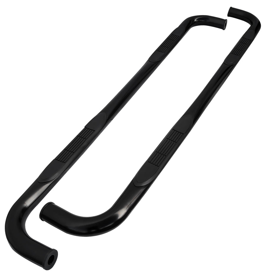 2019-2021 Chevrolet Silverado/GMC Sierra Double Cab 3" Black Stainless Steel Side Step Nerf Bars