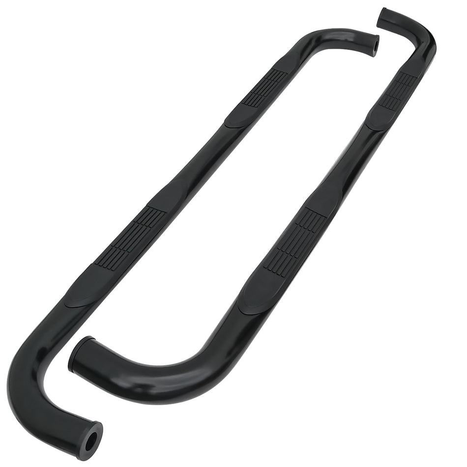 2001-2018 Chevrolet Silverado/GMC Sierra Crew Cab Black Stainless Steel Side Step Nerf Bars
