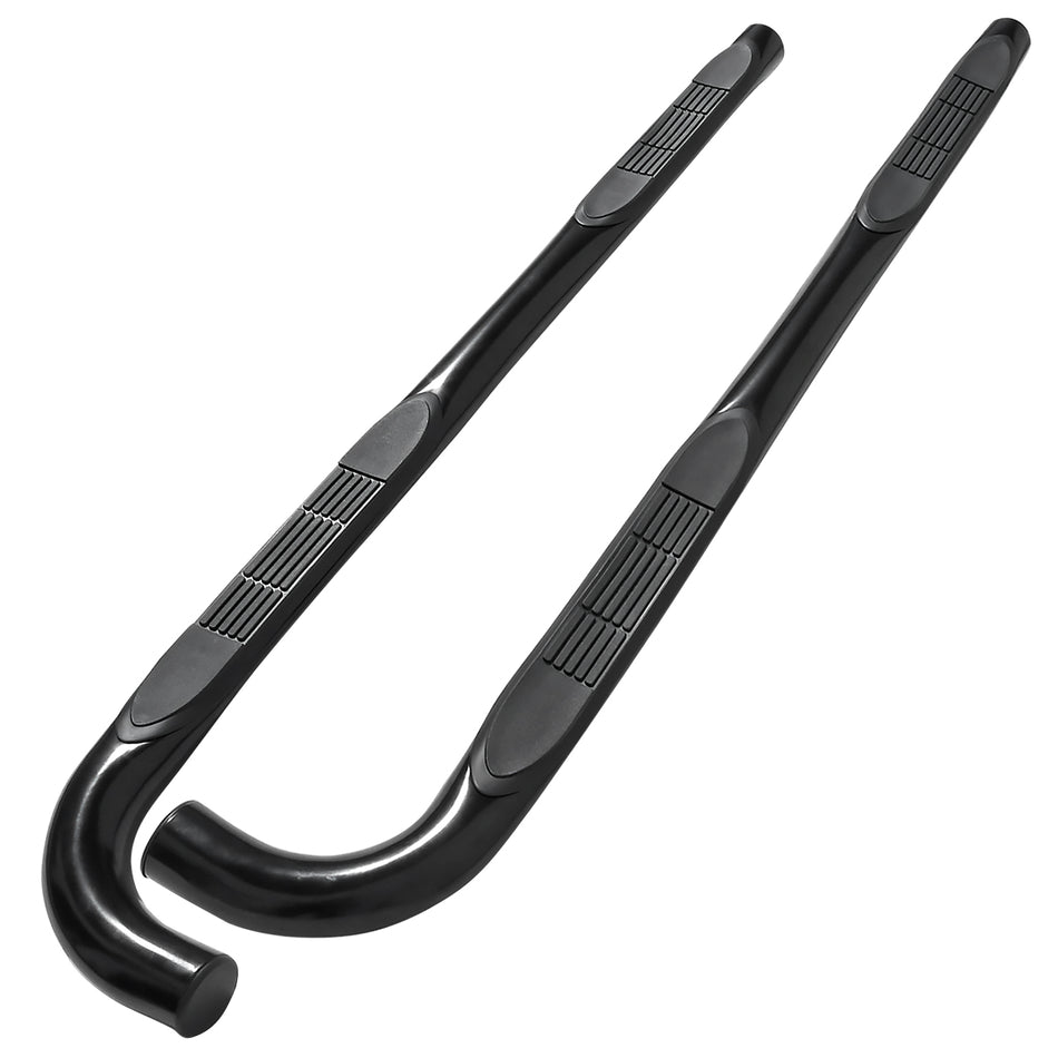 2002-2009 Chevrolet Trailblazer/GMC Envoy Black Stainless Steel Side Step Nerf Bars