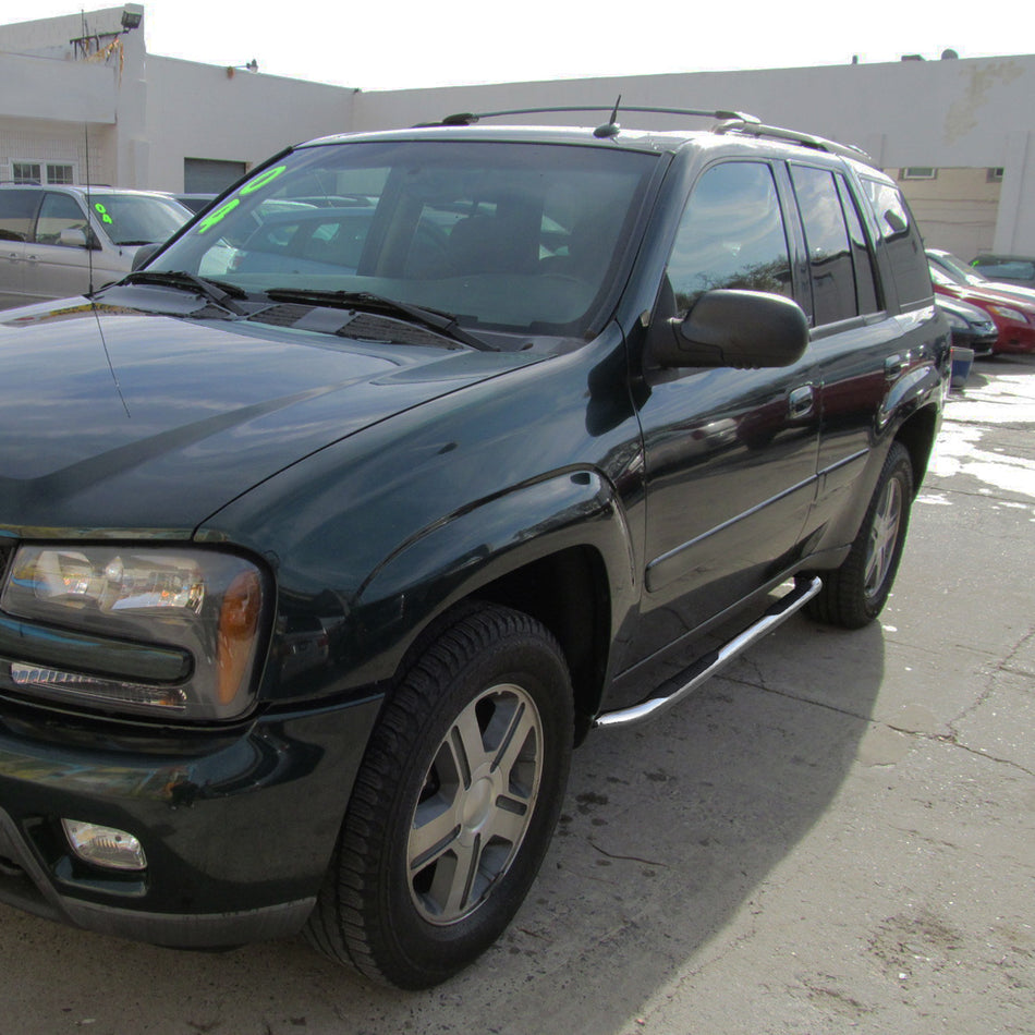 2002-2009 Chevrolet Trailblazer/GMC Envoy Chrome Stainless Steel Side Step Nerf Bars