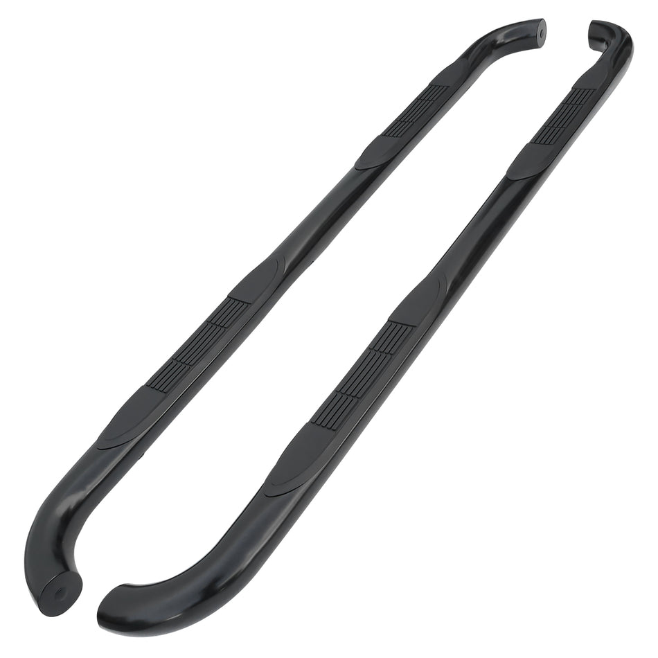 2004-2024 Nissan Titan King Extended Cab Black Stainless Steel Side Step Nerf Bars
