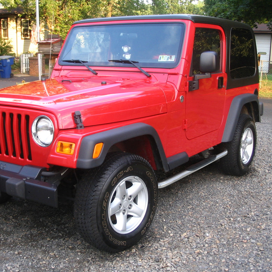 2007-2018 Jeep Wrangler 2DR Chrome Stainless Steel Side Step Nerf Bars