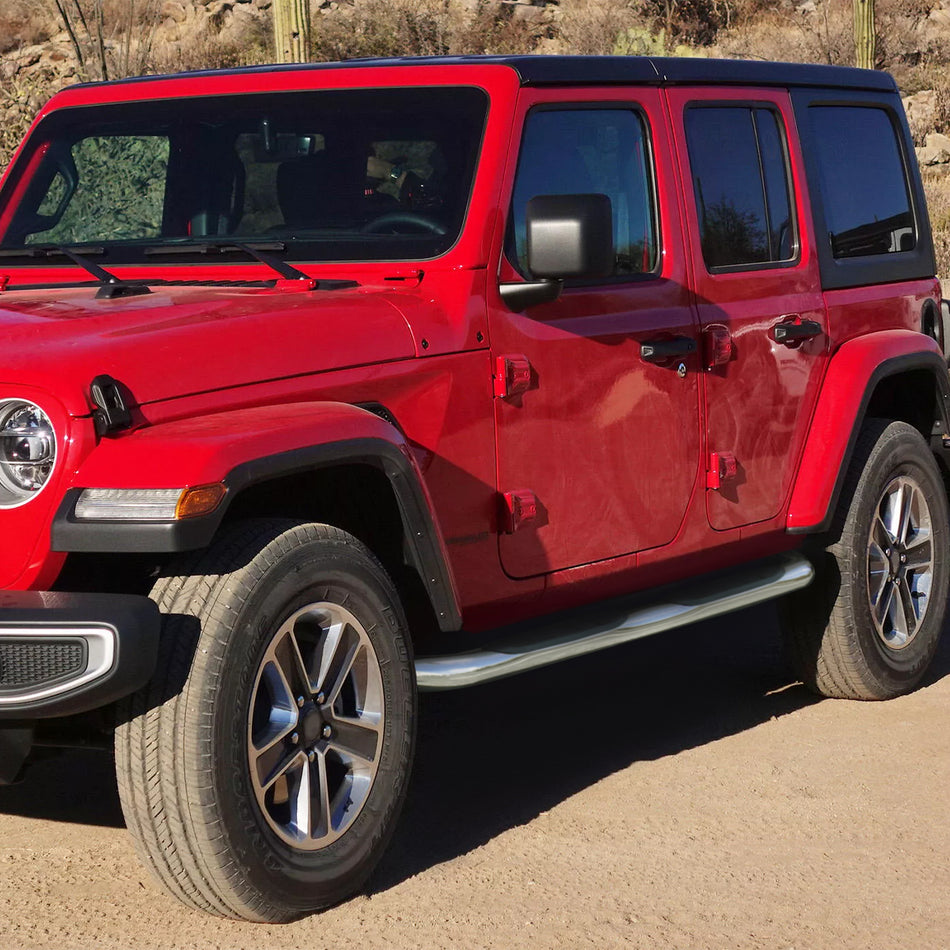 2007-2018 Jeep Wrangler 4DR Chrome Stainless Steel Side Step Nerf Bars