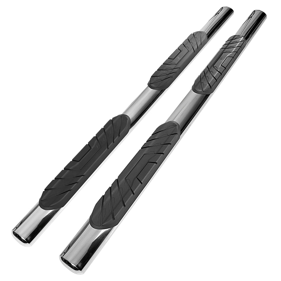2019-2021 Chevrolet Silverado/GMC Sierra 1500/2500/3500 Crew Cab 4" Chrome Stainless Steel Side Step Nerf Bars