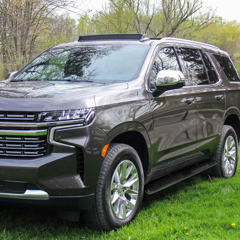 2021-2022 Chevrolet Tahoe/GMC Yukon Black 4" Oval Side Step Nerf Bars Running Boards