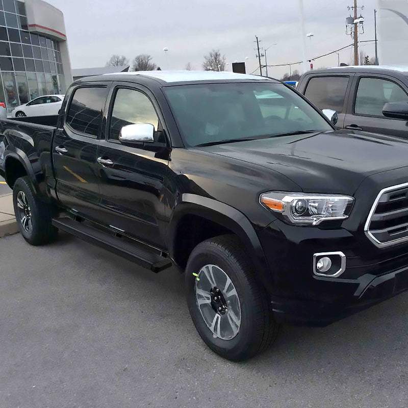 2005-2021 Toyota Tacoma Double (Crew) Cab 5" Wide Black Aluminum Side Step Running Boards